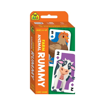 School Zone Farm Animal Rummy Flash Card Game
